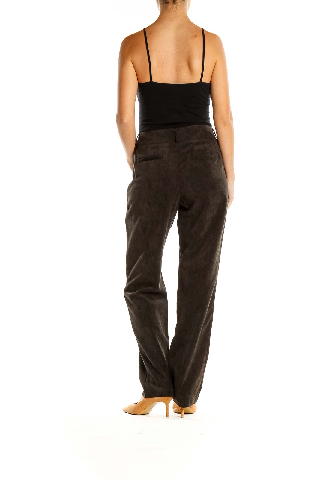 Black Textured All Day Wear Trousers