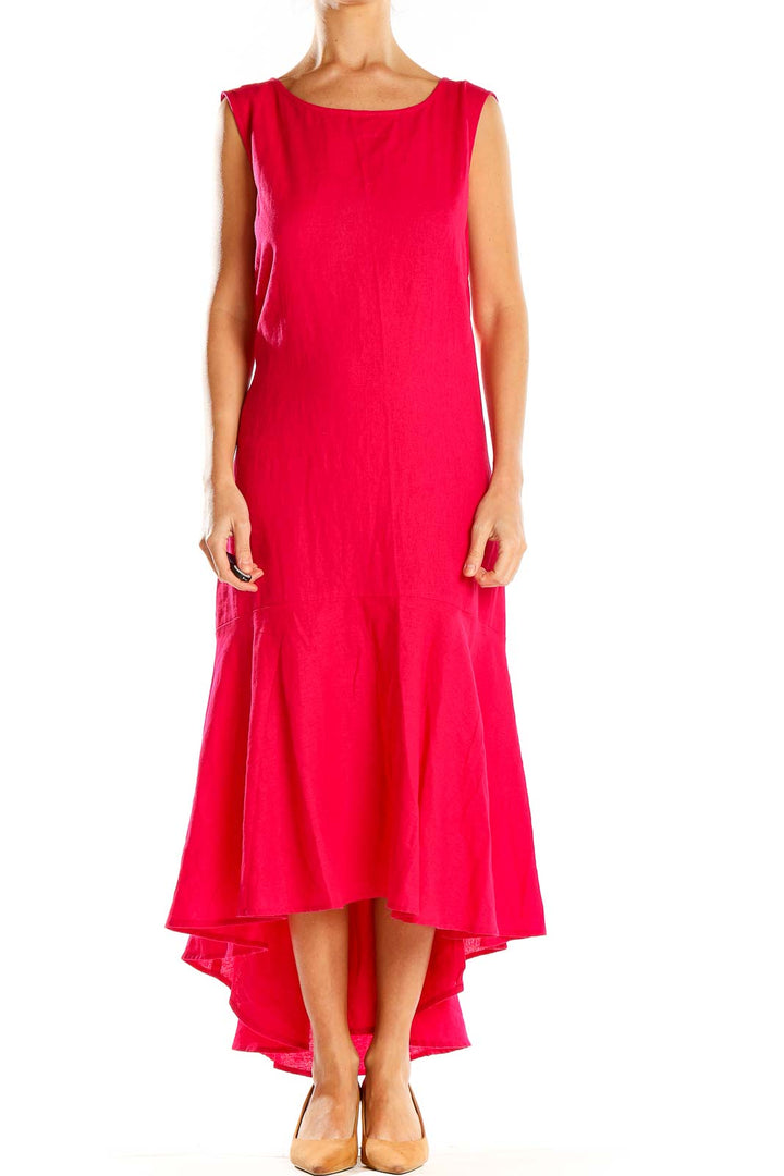 Pink Classic High Low Dress