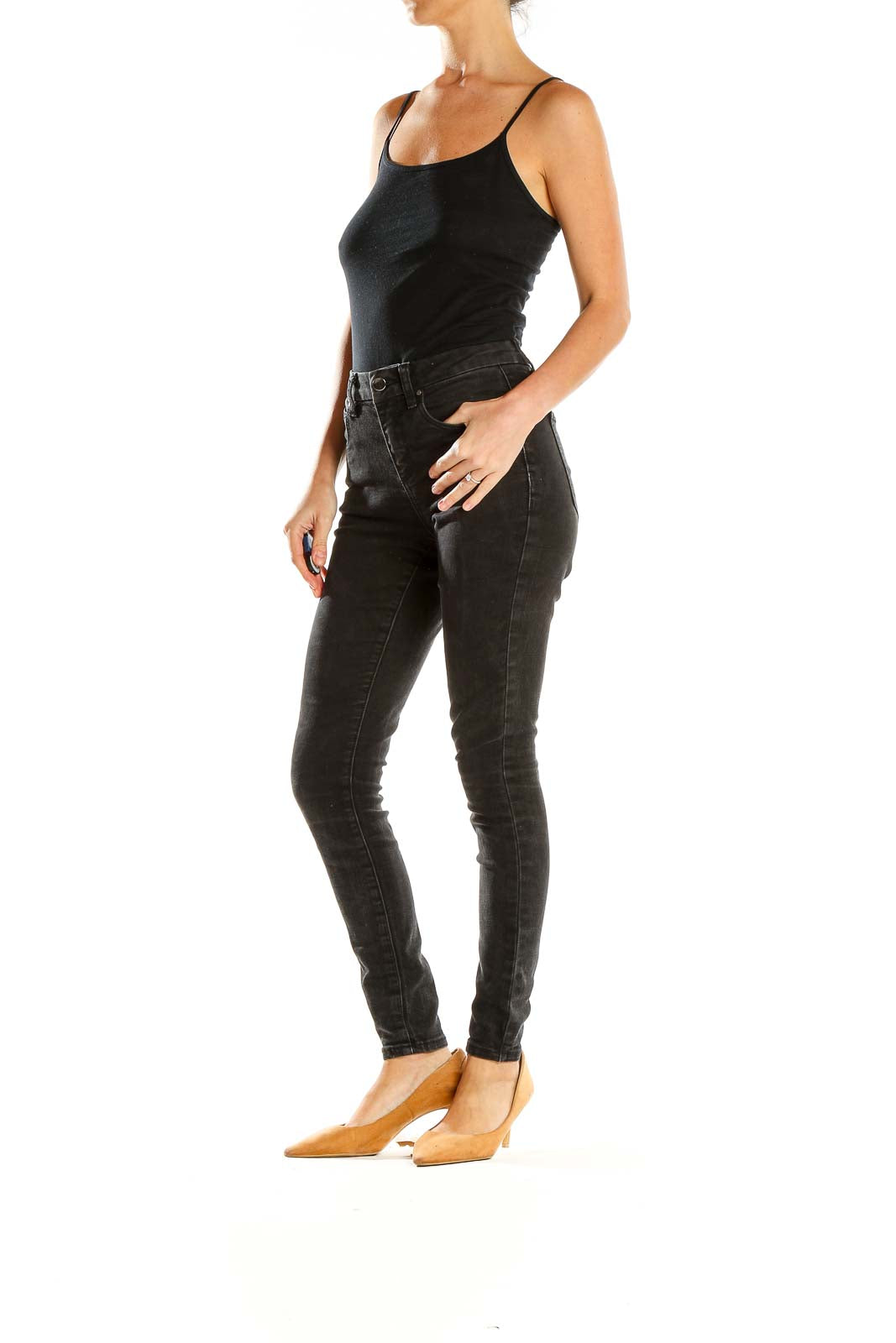 Black High Waisted Skinny Jeans