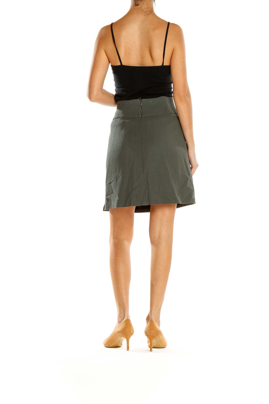 Gray A-Line Skirt