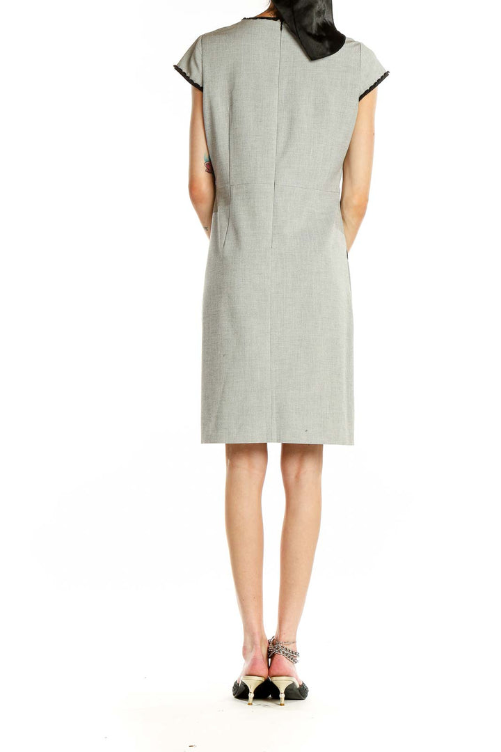 Gray Work A-Line Dress