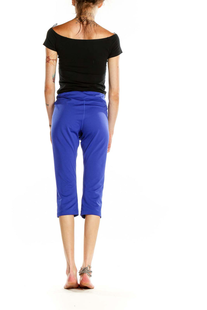 Blue Cropped Activewear Leggings