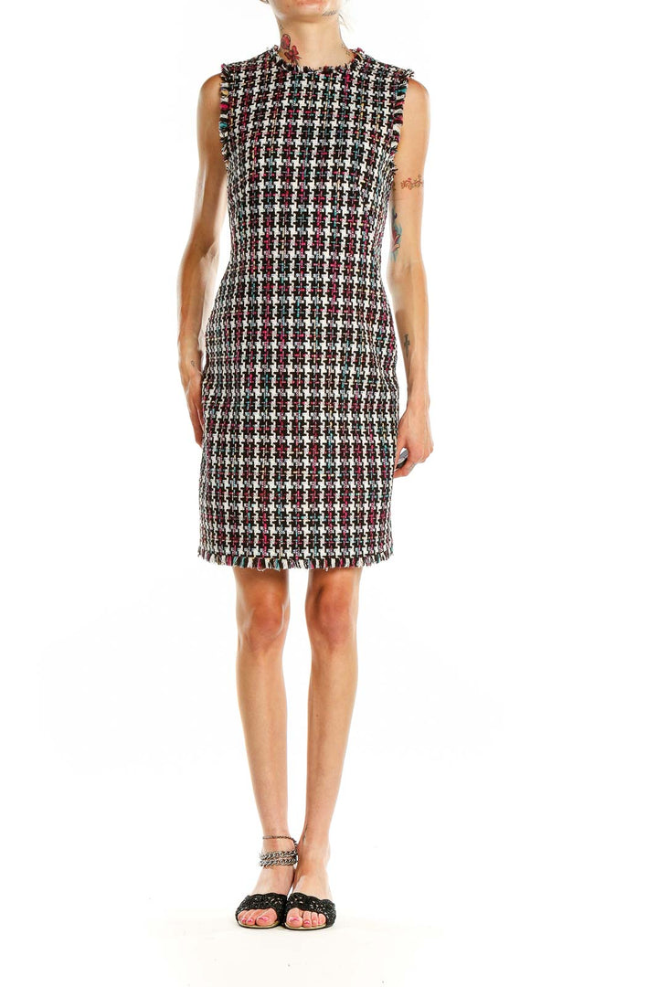 Rainbow Tweed Sheath Dress