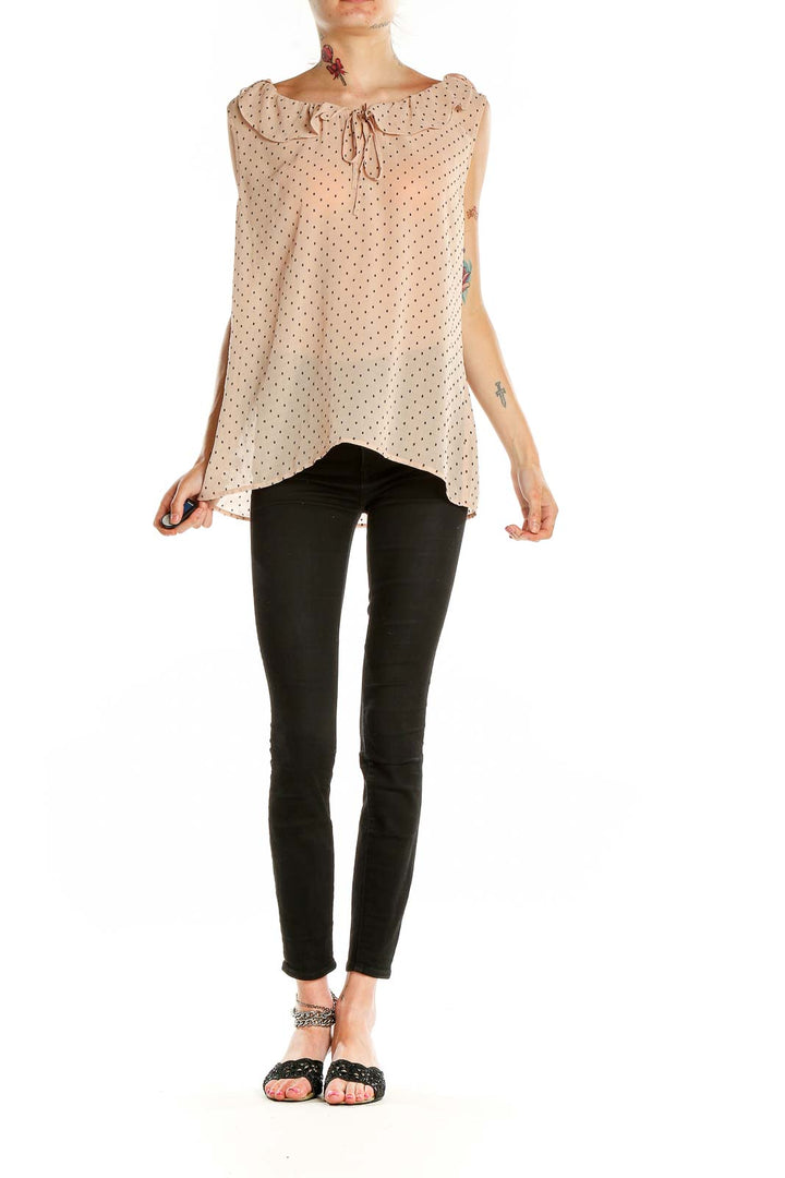 Beige Polka Dot Blouse