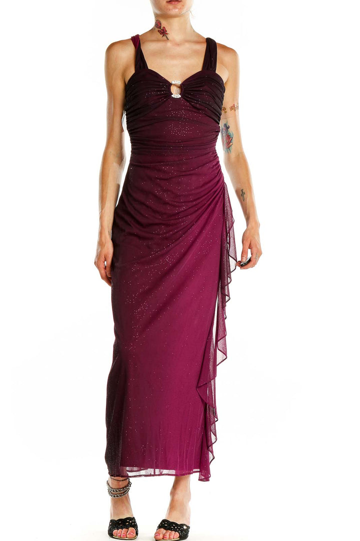 Pink Shimmer Ombré Evening Dress