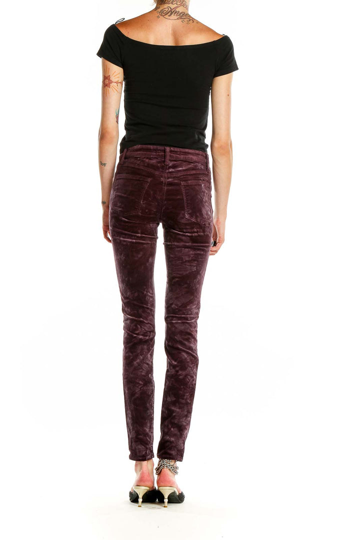 Purple Textured Pants