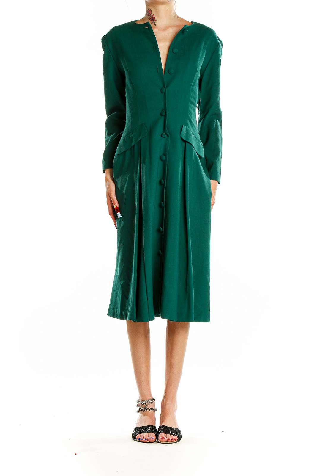 Green Vintage Classic Dress