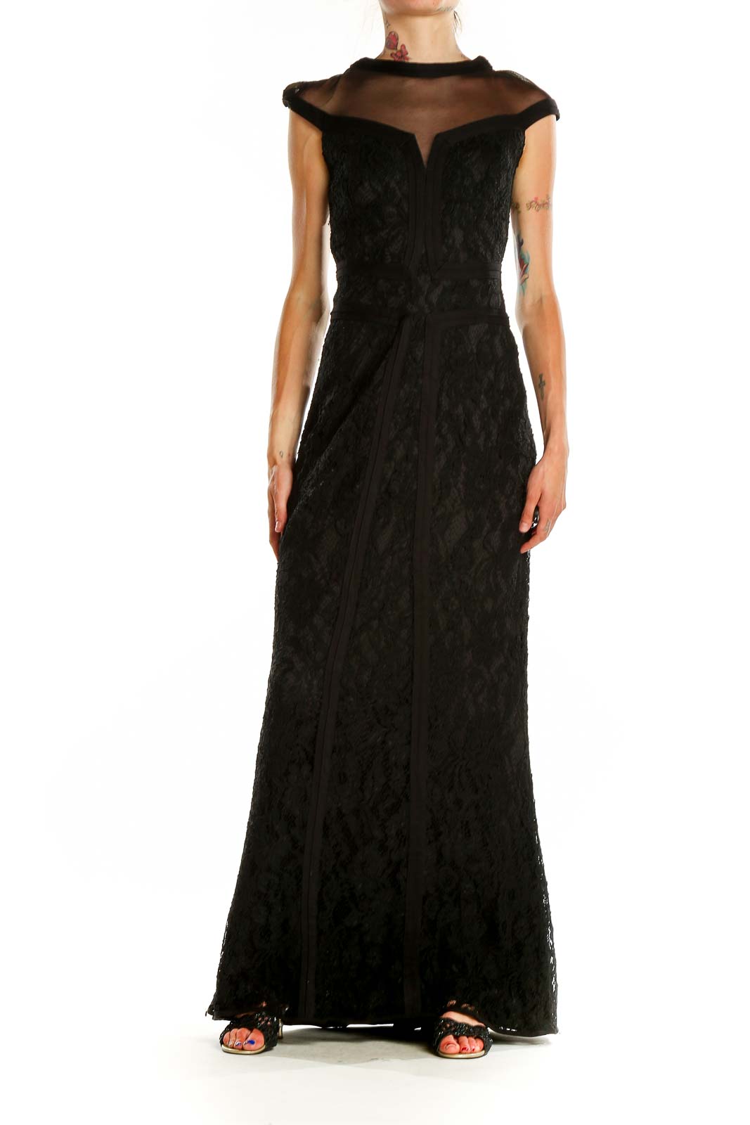 Black Lace Classic Retro Formal Dress