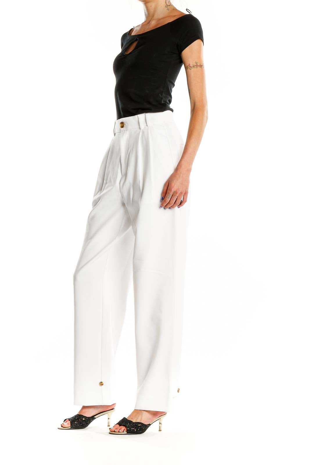 White All Day Wear Trouser