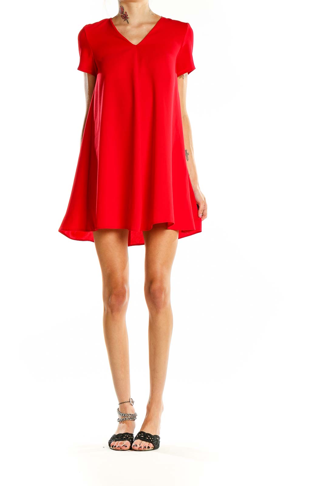 Red Classic Flare Dress