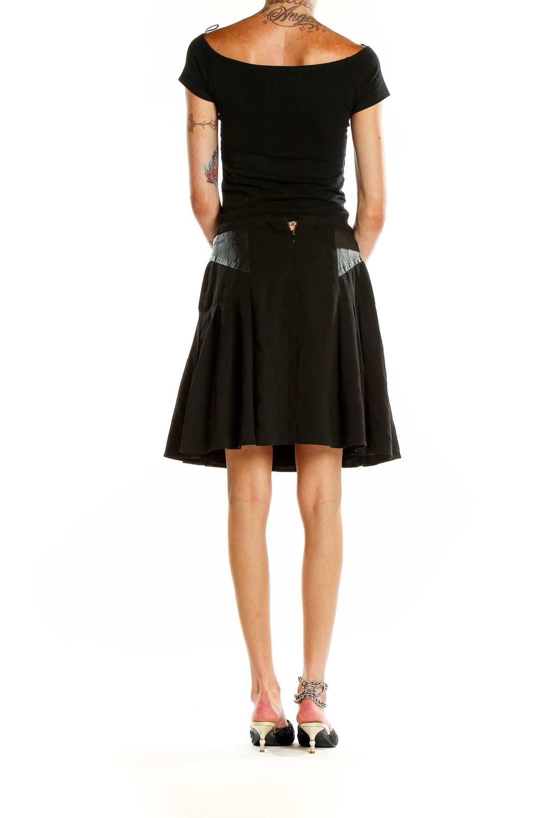 Black Chic Flared Skirt