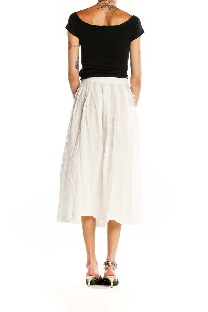 White Flared Skirt