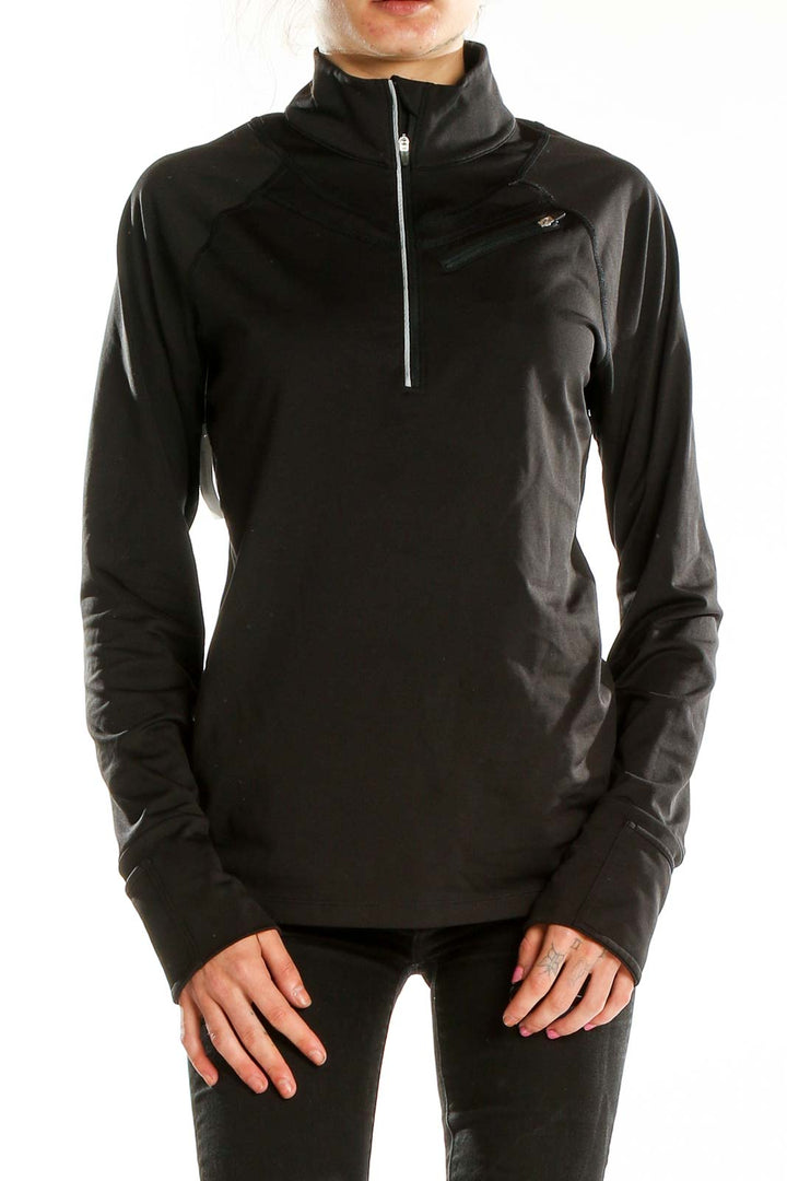 Black Active Wear Sweatshirt