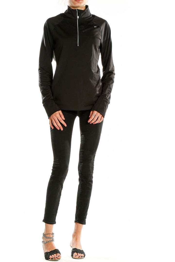 Black Active Wear Sweatshirt