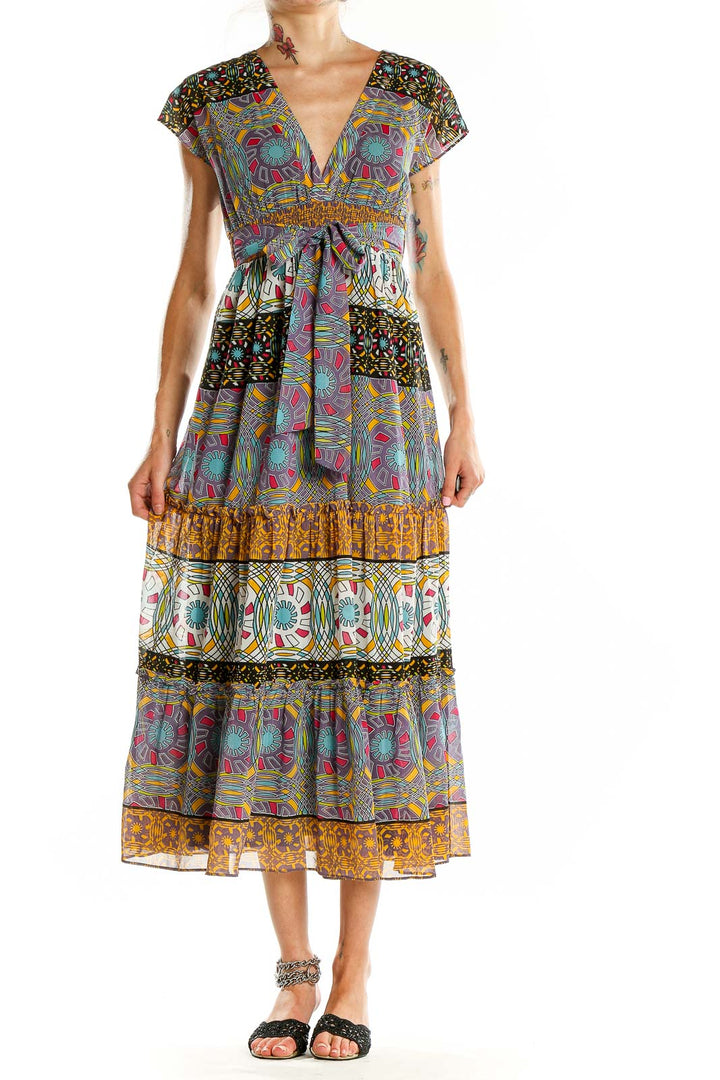 Multicolor Bohemian Printed Maxi Dress