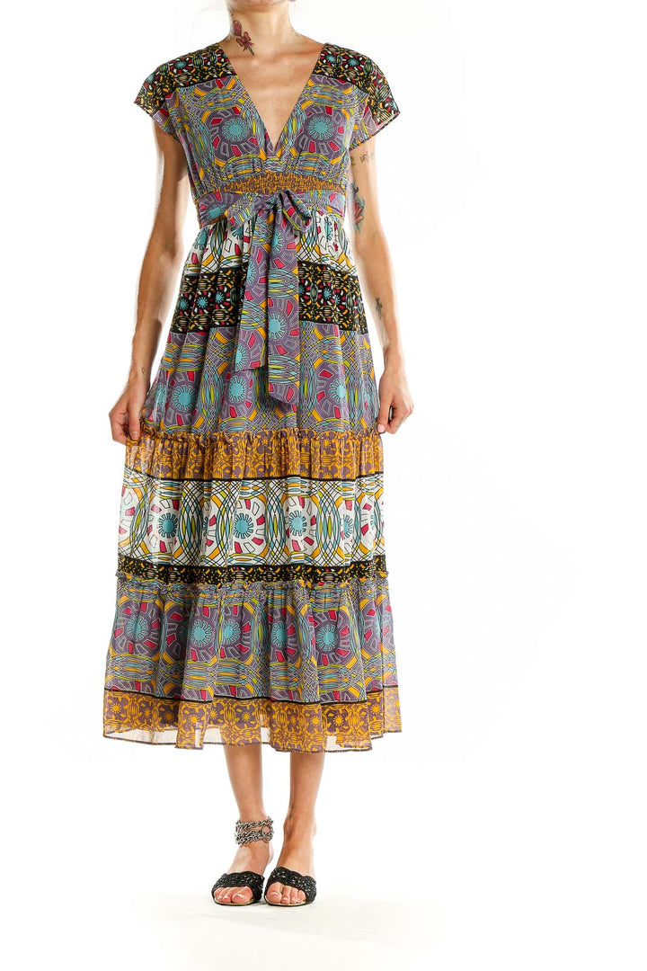 Multicolor Bohemian Printed Maxi Dress