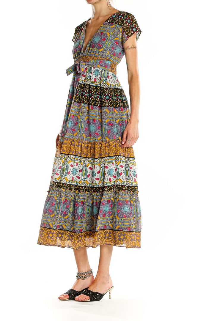 Multicolor Bohemian Printed Maxi Dress