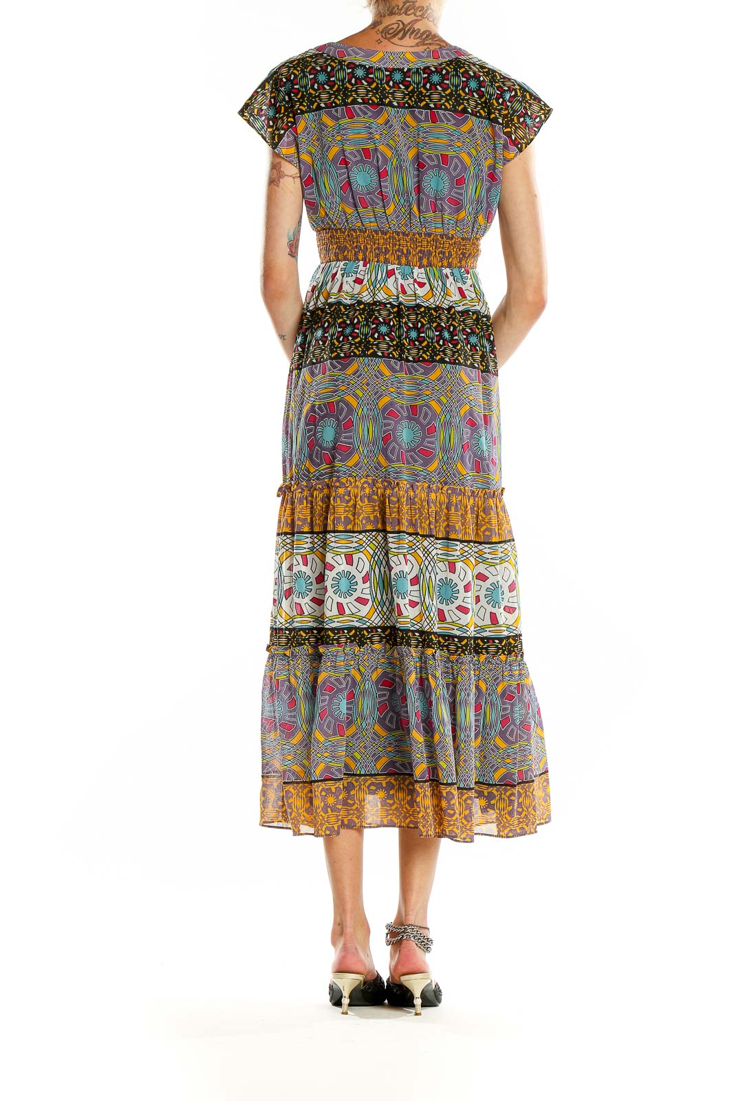 Multicolor Bohemian Printed Maxi Dress