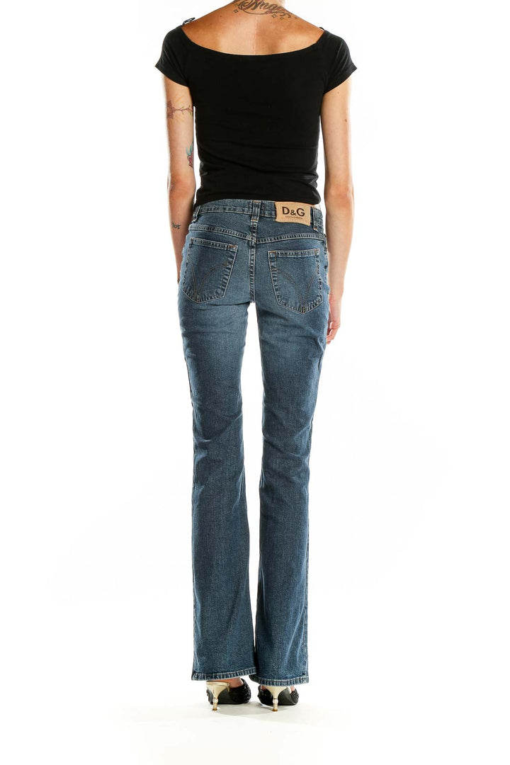 Blue Dark Rinse Flare Jeans