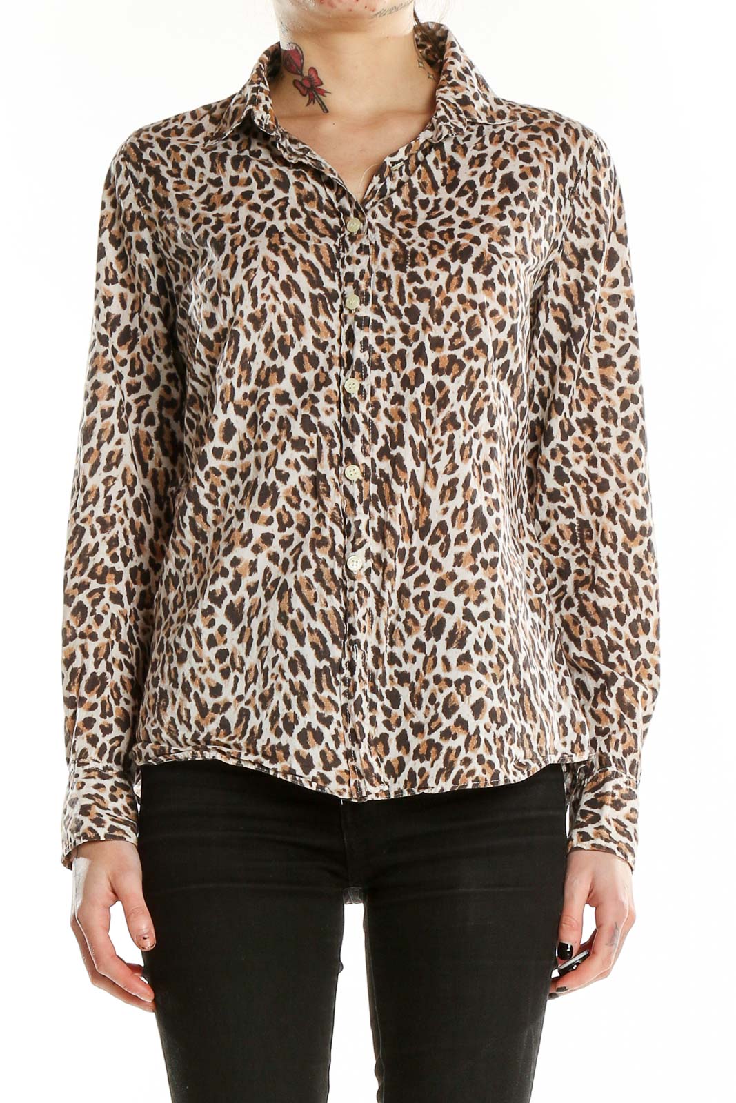 Brown Animal Print Shirt