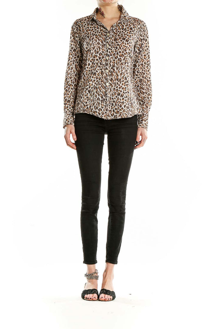 Brown Animal Print Shirt