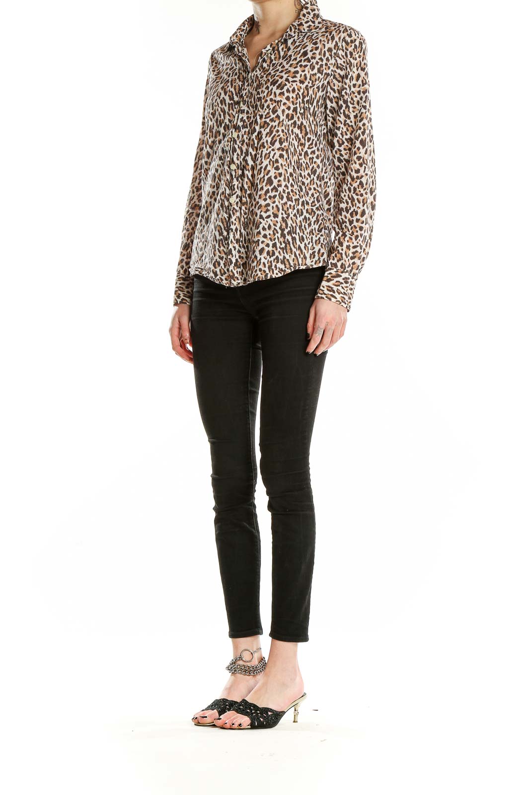 Brown Animal Print Shirt