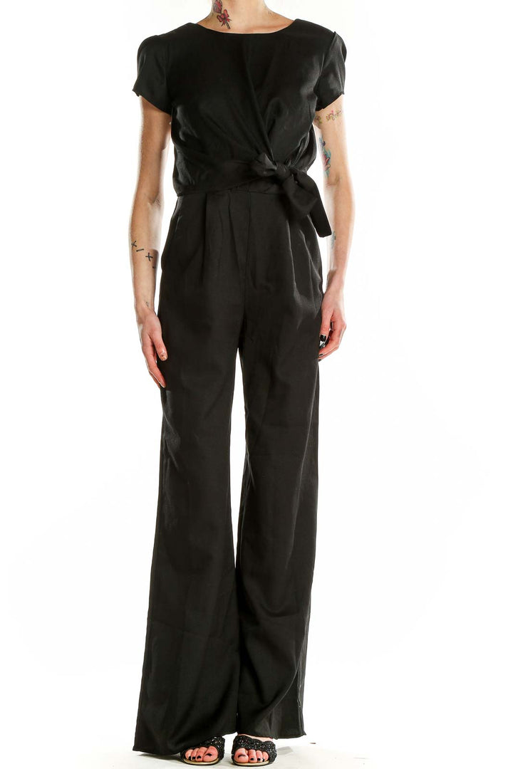 Black Shorts Sleeve Jumpsuit