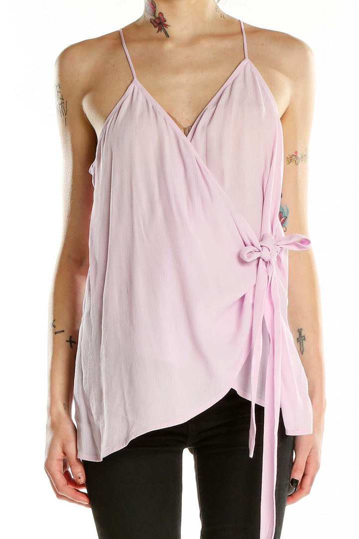 Pink Tie Tank Top